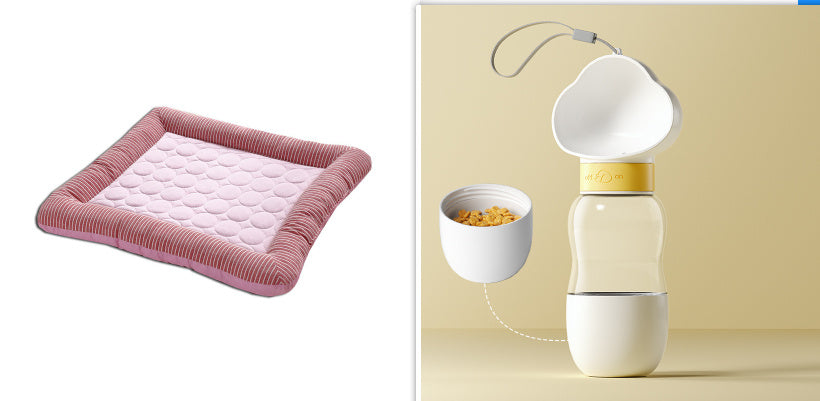 Pet Cooling Pad Bed For Dogs Cats Puppy Kitten Cool Mat Pet Blanket Ice Silk Material Soft For Summer Sleeping Blue Breathable